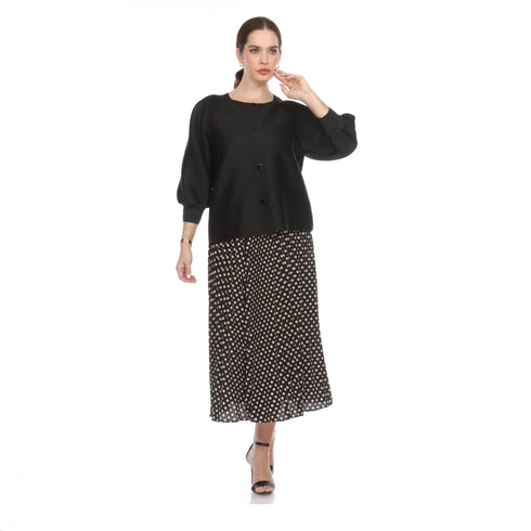 Classic Pleated Jacket - JK1210 Black